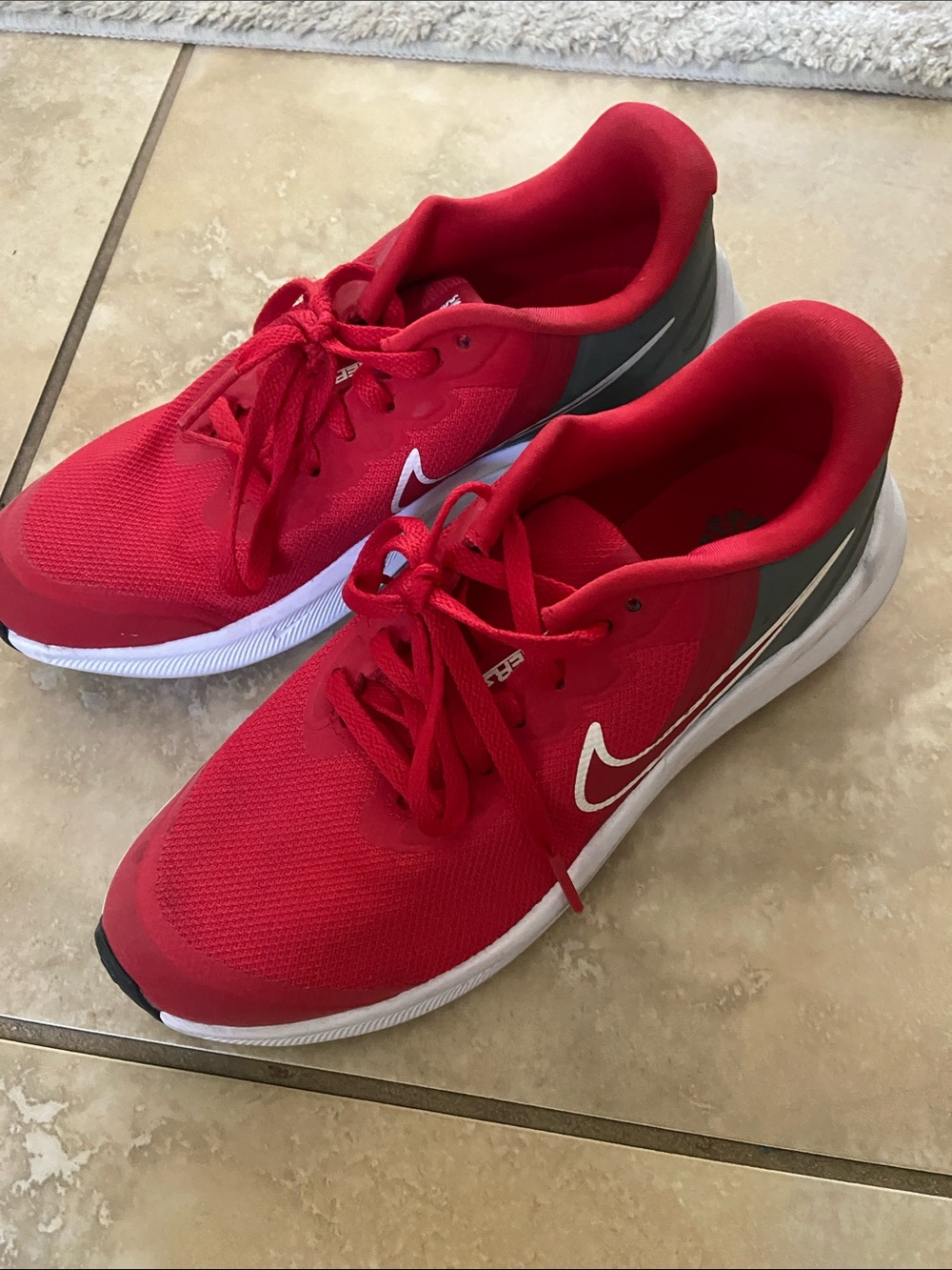 Kids Nike Red Running Sneakers